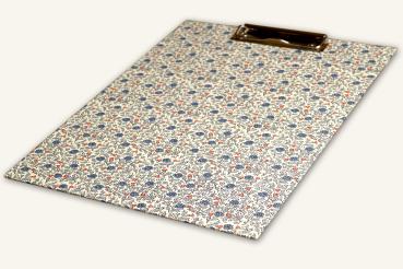 Clipboard with roses blue handmade in Germany